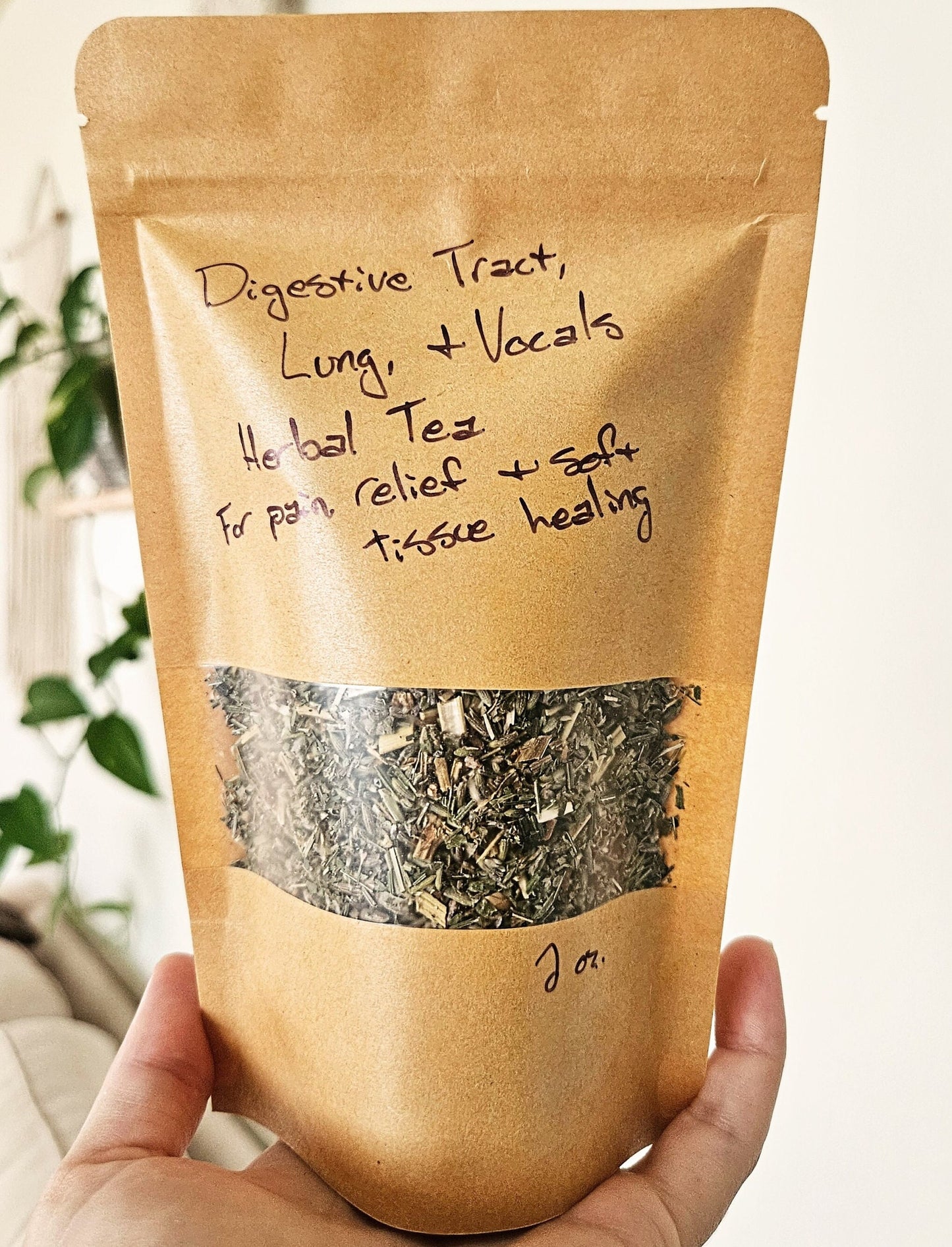 Digestion, Lung, and Vocals Herbal Tea - Pain Relief and Healing - Membrane, Soft Tissue, Gut Health